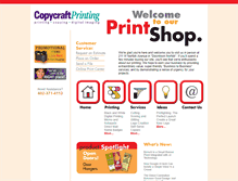 Tablet Screenshot of copycraftprinting.com